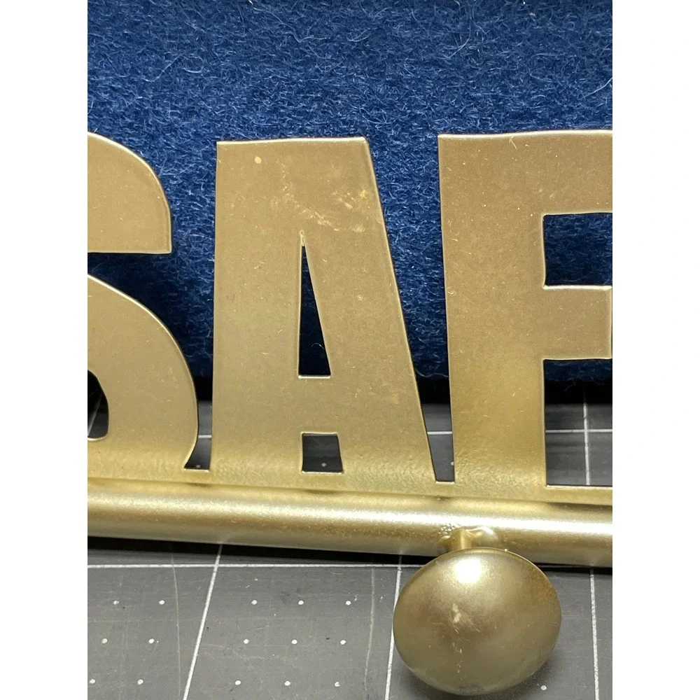 Gold Oversized Safety Pin Wall‎ Decor Metal Key Jewelry Rack 18.5 Inch